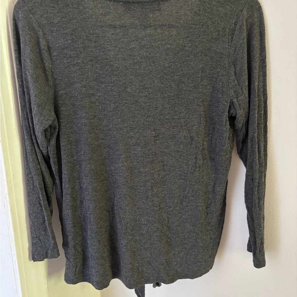 Michael Kors Charcoal Button-Down Women's Shirt - Picture 4 of 5